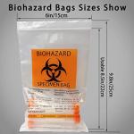 50pcs Biohazard Specimen Bags with Logo