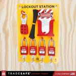 Lockout Tagout Station with 4 Safety Locks