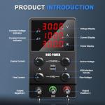 30V 10A Adjustable DC Power Supply with USB Port