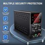 30V 10A Adjustable DC Power Supply with USB Port
