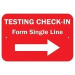 COVID-19 Testing Check-In Notice Sign