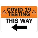 COVID-19 Testing Directional Sign - Peel and Stick