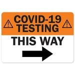 COVID-19 Testing Directional Sign - Peel & Stick