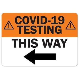 COVID-19 Testing Directional Aluminum Sign