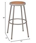 Norwood Fixed Height Metal Lab Stool - Set of 3