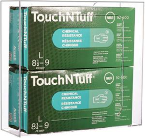 Acrylic Floating Glove Rack and Dispenser Holder