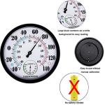 Waterproof Indoor Outdoor Hanging Thermometer Hygrometer