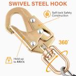 8ft Steel Wire Core Arborist Climbing Lanyard Kit