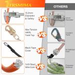 8ft Steel Wire Core Arborist Climbing Lanyard Kit