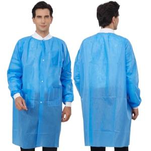 Blue Disposable Lab Coats Pack of 10 - Adult