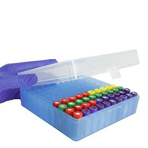 100 Well Lockable Microtube Storage Box - Blue