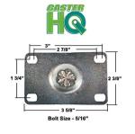 Industrial Steel Wheel Caster Set - 4 Pack