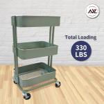 M8-1.25 Locking Casters Wheels - 3 Inch (Pack of 4)