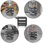 Heavy Duty 3-Tier Rolling Utility Cart with Wheels