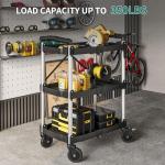 YITAHOME 350LBS 3-Tier Folding Utility Cart