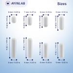 8-Pack PTFE Magnetic Stir Bars Set for Lab