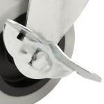 TPR Swivel Plate Caster with Brake, 110-lb Capacity