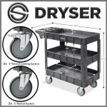 Heavy Duty 3-Tier Rolling Utility Cart with Wheels