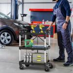 YITAHOME 350LBS 3-Tier Folding Utility Cart