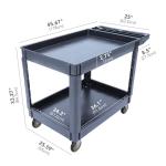 Garvee 2-Shelf Utility Cart - 500-Pound Capacity