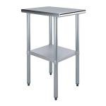 Stainless Steel Work Table with Undershelf, 24"x18