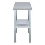 Stainless Steel Work Table with Undershelf, 24"x18
