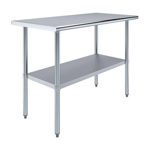 Jefferson 24" x 48" Stainless Steel Table with Shelf