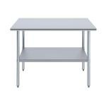 Jefferson 24" x 48" Stainless Steel Table with Shelf