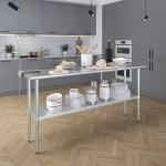 AmGood 18" x 72" Stainless Steel Prep Table