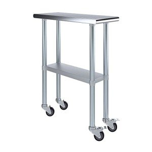 Stainless Steel Work Table with Wheels & Casters