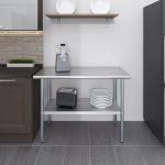 Jefferson 24" x 48" Stainless Steel Table with Shelf