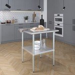 30" Stainless Steel Work Table | NSF Certified
