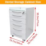 Mobile Stainless Steel Dental Storage Cabinet with Drawers