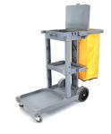 3-Shelf Janitorial Cart with 25 Gallon Bag