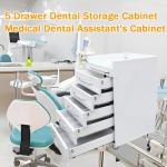 Mobile Stainless Steel Dental Storage Cabinet with Drawers