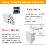 Mobile Stainless Steel Dental Storage Cabinet with Drawers