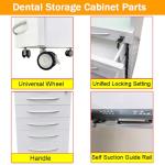 Mobile Stainless Steel Dental Storage Cabinet with Drawers