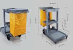 3-Shelf Janitorial Cart with 25 Gallon Bag
