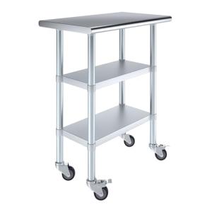 Stainless Steel Utility Work Table with Wheels
