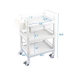 3-Tier Heavy Duty Medical Mobile Trolley Cart