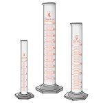 Karter Scientific Glass Graduated Cylinder Set - 3 Pieces