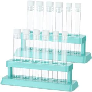 Copkim 2 Sets Clear Test Tubes with Rack