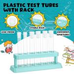 Copkim 2 Sets Clear Test Tubes with Rack