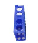 Blue 4-Way Plastic Test Tube Rack