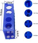 Blue 4-Way Plastic Test Tube Rack