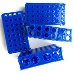 Blue 4-Way Plastic Test Tube Rack