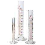 Karter Scientific Glass Graduated Cylinder Set - 3 Pieces