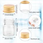50 Mini 5ml Clear Glass Vials with Caps