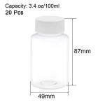 3.4 oz PET Plastic Lab Reagent Bottle - 20 Pack