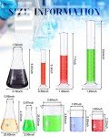 18-Piece Lab Glassware Set with Beakers and Flasks